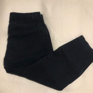 Cropped dark blue Gap work pants